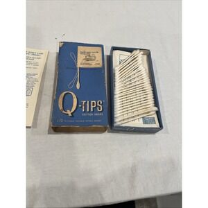 Vintage Q-TIPS Swabs Box Open Box